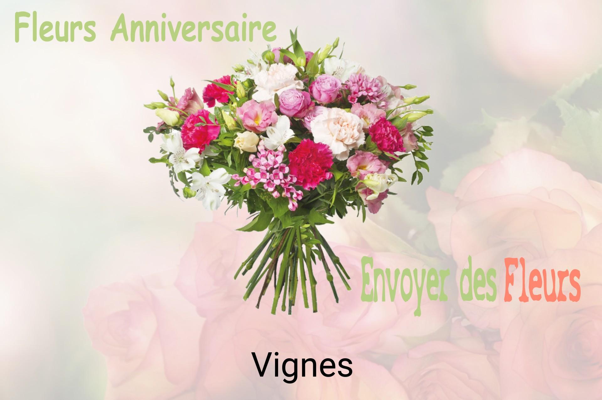 Bouquet de fleurs d’anniversaire livré à Vignes